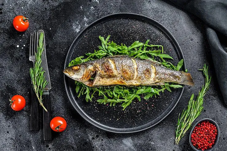 Pescado y verduras a la parrilla